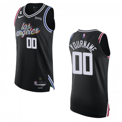 Los Angeles Clippers Custom Nike Black 2022 23 Authentic Jersey City Edition